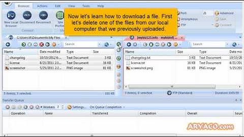 Uploading files using FTP Voyager