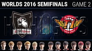 ROX vs SKT Game 2 Semi-final Highlights, S6 Worlds 2016 Semifinals, ROX Tigers vs SK Telecom T1 G2