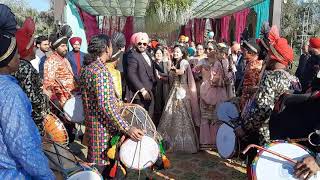 Deep new star Punjabi dhol group marriage Virk complex Karnal