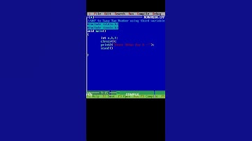 write a program to swap two number using third variable||turbo c||c++