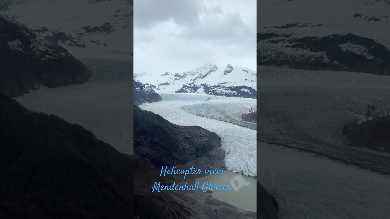 Mendenhall Glacier , Juneau Alaska  - Helicopter view