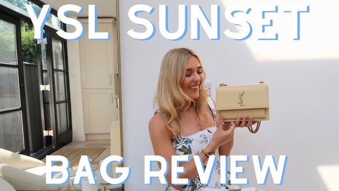 Saint Laurent YSL Sunset Bag Review & Outfits 💃 ft. Chain Wallet + Medium  Comparison 