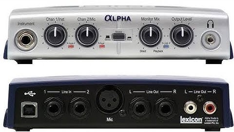 Lexicon Alpha usb audio interface|Lexicon Alpha audio usb
