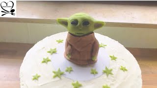 Baby Yoda cake tutorial