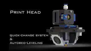 New Print Head For 3D Printer Kossel With Autobed-Leveling