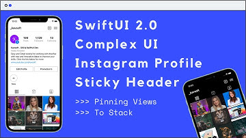SwiftUI 2.0 Complex UI - Instagram Profile Sticky Header - Animated Segmented Picker - SwiftUI