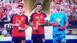 Ramos Presents The World Cup After The Argentina V Spain match