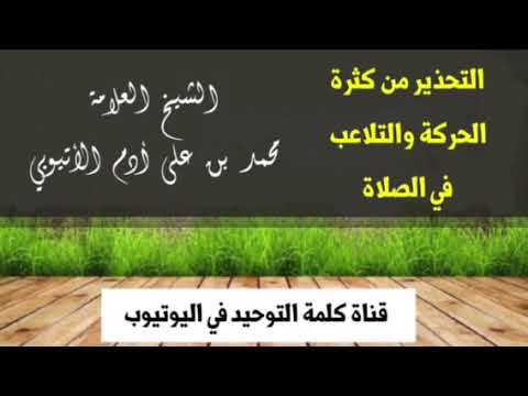 العلامة محمد بن علي أدم الأتيوبي : التحذير من كثرة الحركة والتلاعب في الصلاة