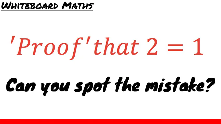 "Proof" that 2=1. Can you spot the mistake?