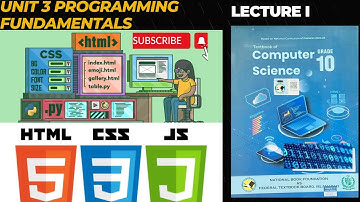 Class 10 | Computer Science Unit 3 Programming | Lecture Part I | Exercise Urdu Explanation | 2025 |