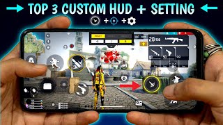 Top 3 Best Custom HUD + Setting [ Secret ] Free Fire New Headshot Setting 