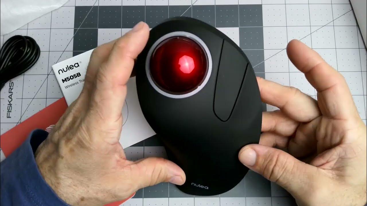 Nulea Wireless Trackball Mouse, Rechargeable Ergonomic RGB Rollerball