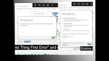 Microsoft office |First thing first | launch error | Part I