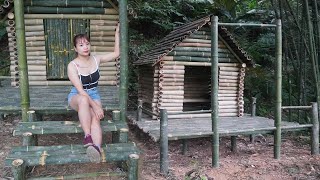 Full-video: 120 Days Building Cabin in the Bamboo Forest - Alone Determined from Start to Finish
