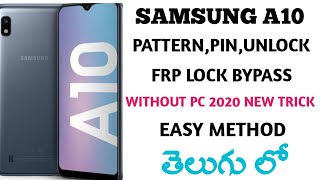 SAMSUNG A10  FRP LOCK BYPASS DONE 2020 NEW TRICK WITHOUT PC TELUGU