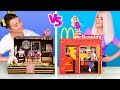 Nunca Velha Demais Para Bonecas!/ DIY De Starbucks Para LOL Surprise vs DIY De McDonalds Para Barbie