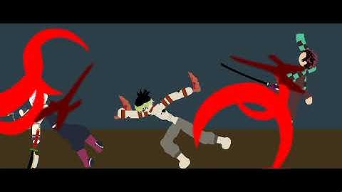 tanjiro & uzui vs gyutaro (stick nodes pro) demon Slayer