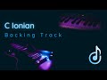 C ionian  guitar backing track c major