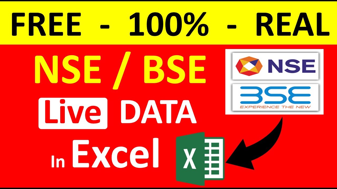 NSE LIVE DATA IN EXCEL How to get stock market data in Excel using