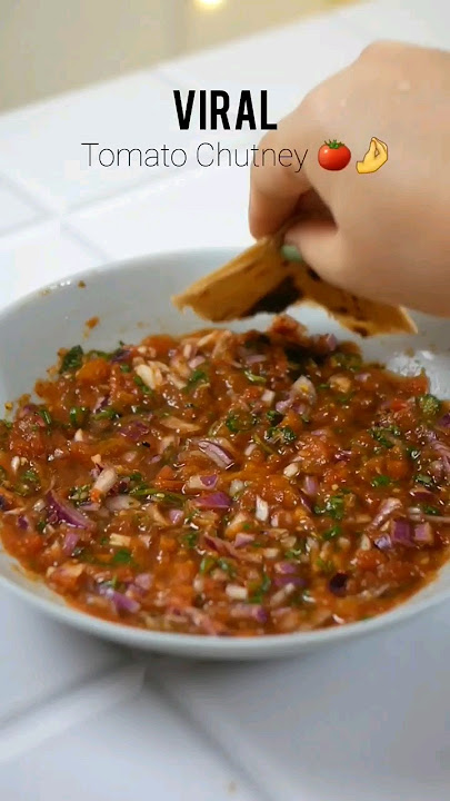 Tried Instagram's Viral Tomato Chutney Recipe 🤤😍 #shorts