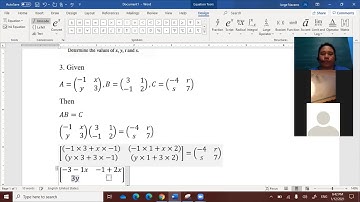 Equal Matrices Part 1