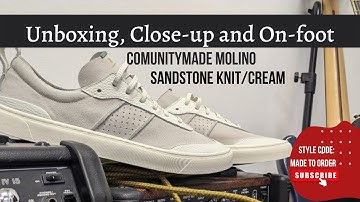 COMUNITYmade Molino: Off-White/Cream Suede Close-up and On-foot