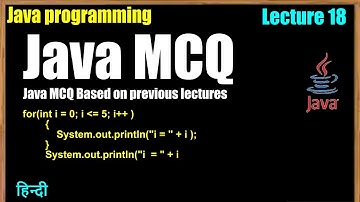 Lect 18 Java MCQ based on previous lectures in Hindi