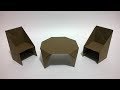Cómo hacer sillas de papel - How to make an origami chair