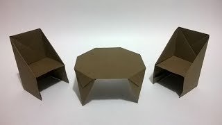 Cómo hacer sillas de papel - How to make an origami chair