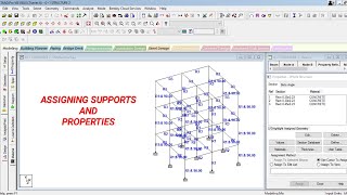 CLASS 2 _ ASSIGNING SUPPORTS AND PROPERTIES TO THE MODEL USING STAAD PRO