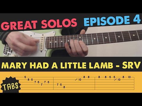 Mary Had a Little Lamb - SRV - SOLO // Lesson // Tutorial // Tab