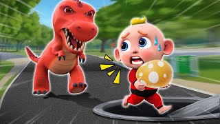T-rex is Coming ! 👮🦖 | Big Dinosaur Song | NEW✨ Nursery Rhymes & Cartoon For Kids