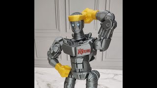 Assembly guide of 3D printed action figure Atom