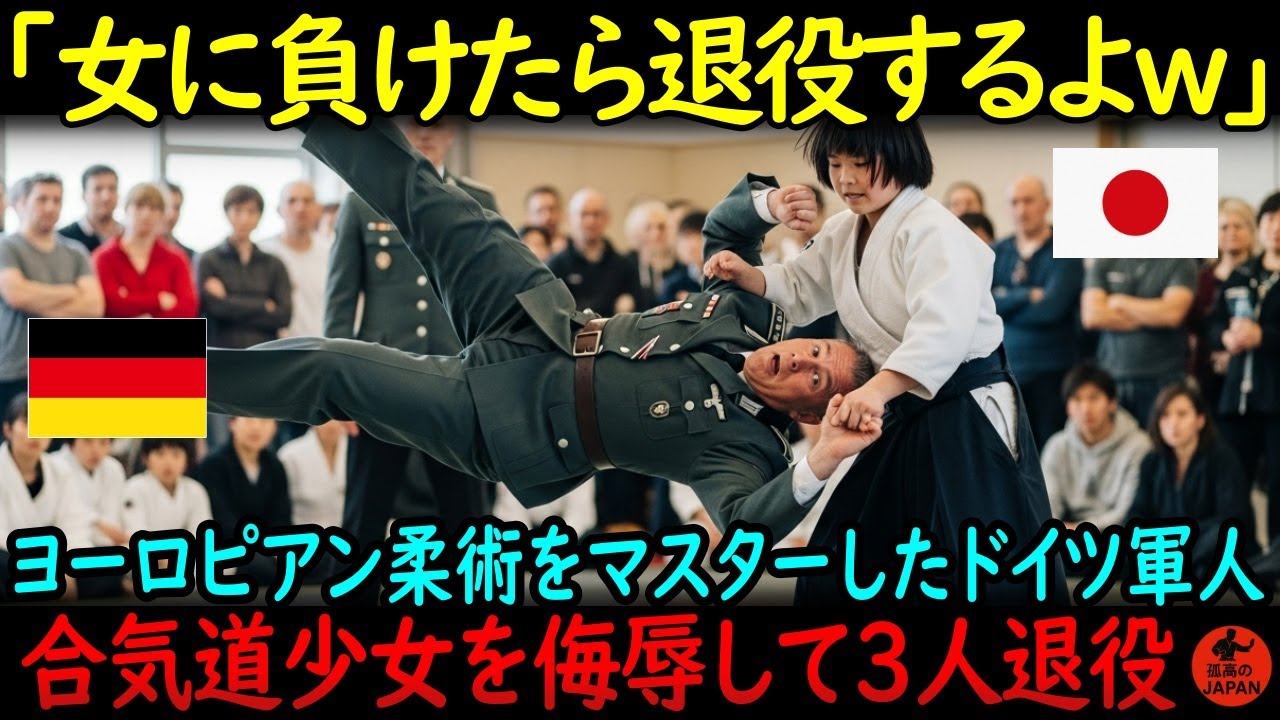「女に負けたら軍人をやめるｗ」と豪語したドイツ兵…しかし、日本人少女の合気道に手も足も出ず３人が退役ｗ【海外の反応】