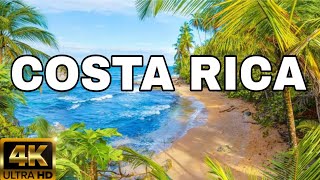 FLYING OVER COSTA RICA (4K UHD) - AMAZING BEAUTIFUL SCENERY &amp; RELAXING MUSIC