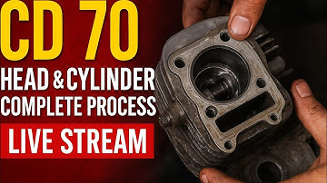 CD 70 Head & Cylinder Complete Overhaul | Full Engine Rebuild Process Live Stream