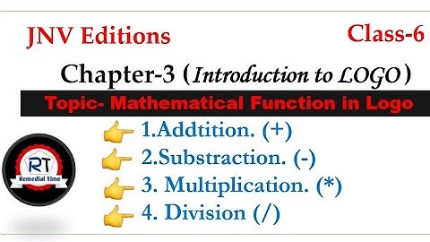 Mathematical functions of logo II Class-6 II Remedial Time