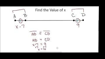 Geom 1•5 Finding the value of x using Congruent Line Segments A