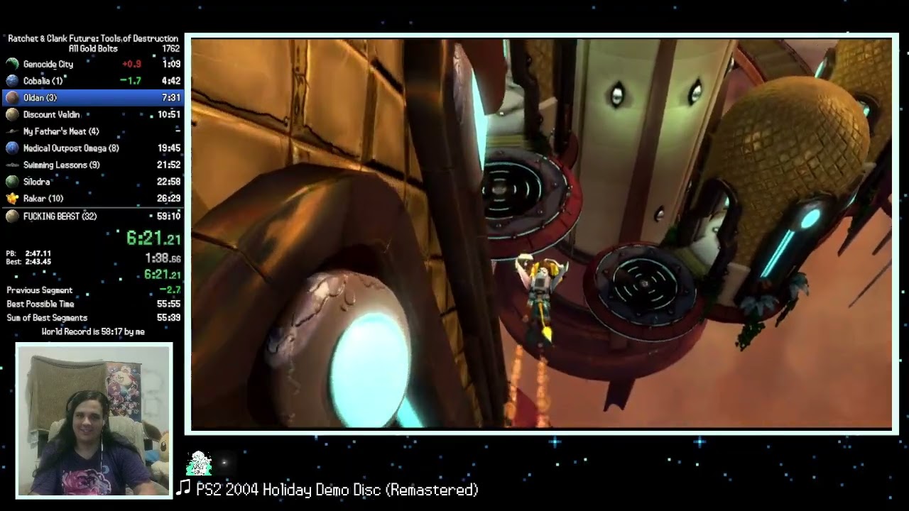 [8/16/2025] Ratchet & Clank Future: Tools of Destruction All Gold Bolts in 58:59 (WR)