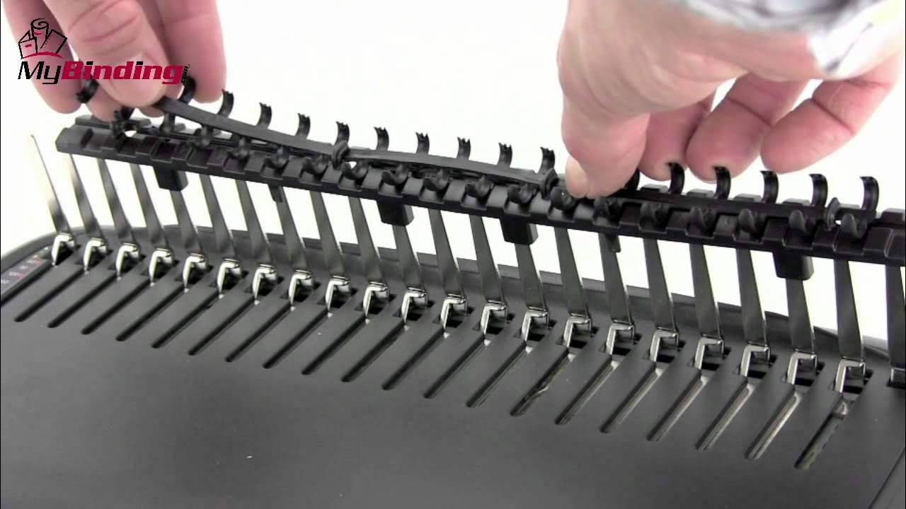 GBC CombBind C110e Plastic Comb Binding Machine Demo YouTube
