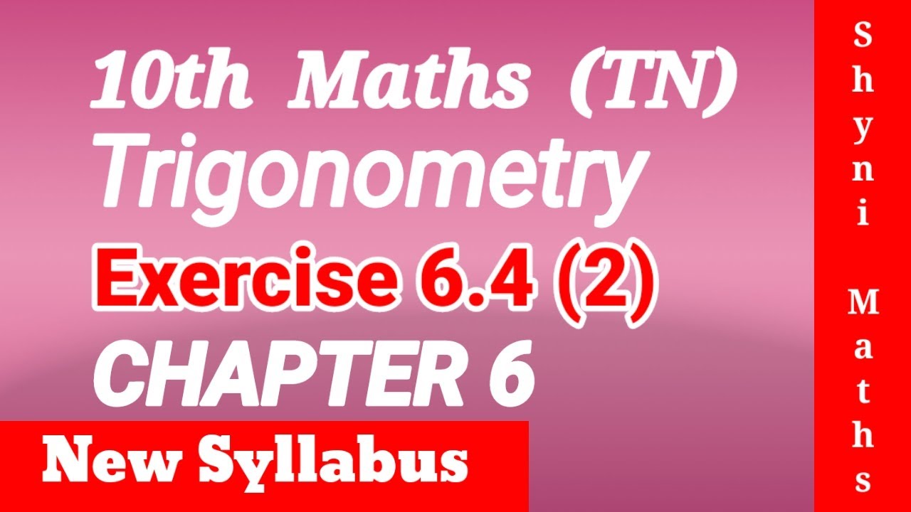 10th maths chapter 6 exercise 6.4 question 2 tn samacheer shyni maths ...