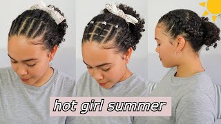 Easy and cute hairstyles for curly hair. Ponytail hairstyles for curly hair. *Part 6*