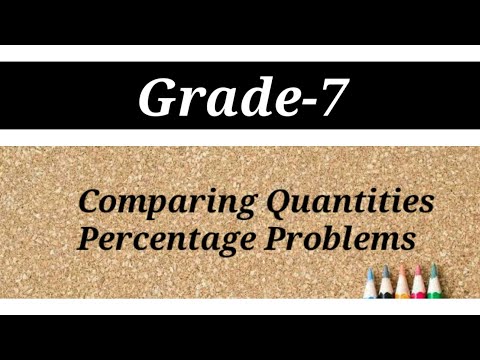 Grade-7 Comparing Quantities/Percentage Problem/ Worksheet
