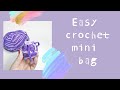 How to crochet mini bag for beginners\Easy pattern\headphone bag