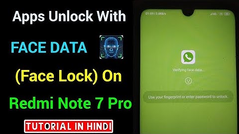 Apps Unlock With Face Data On Redmi Note 7 Pro | AppLock Pe Face Data Set Kaise Kare | Face Lock