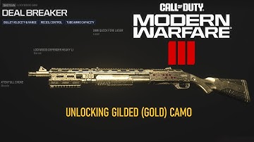 CALL OF DUTY - MODERN WARFARE 3 - UNLOCKING GILDED (GOLD) CAMO   - LOCKWOOD 680 SHOTGUN