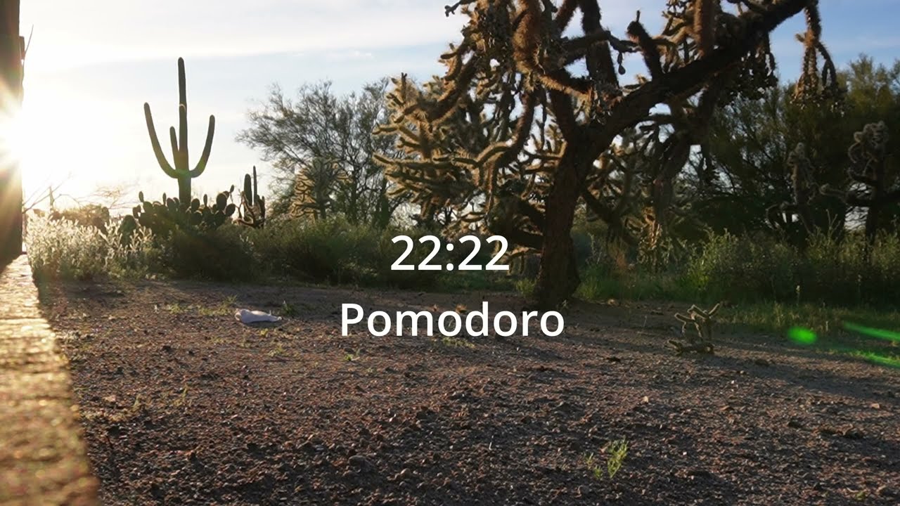 Study With Me | 1H Pomodoro 25/5 | Upbeat Lofi + Desert Sunset