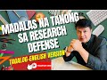 Madalas na Tanong sa Research Defense