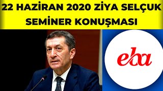 2020 Mesleki Çalışma Programı Ziya Selçuk Seminer Konuşması Açıklaması