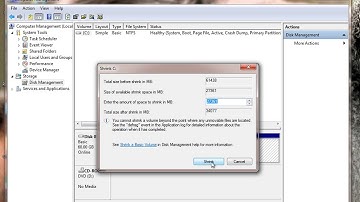 How to shrink volume in Windows 7 (Tutorial)